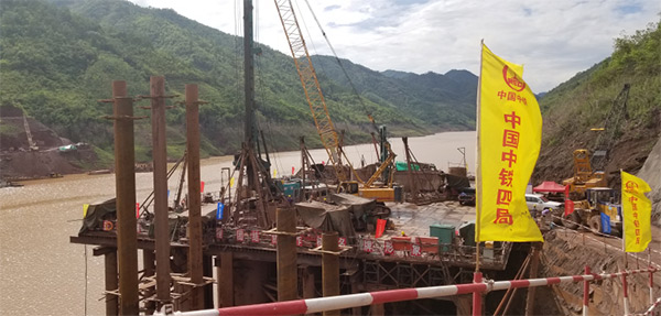 参加一带一路沉大项目 皇家国际智能旋挖钻扬名阿墨江特大桥