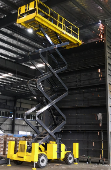 英武！大气！不变！皇家国际智能越野剪叉式高空作业平台解客户难题