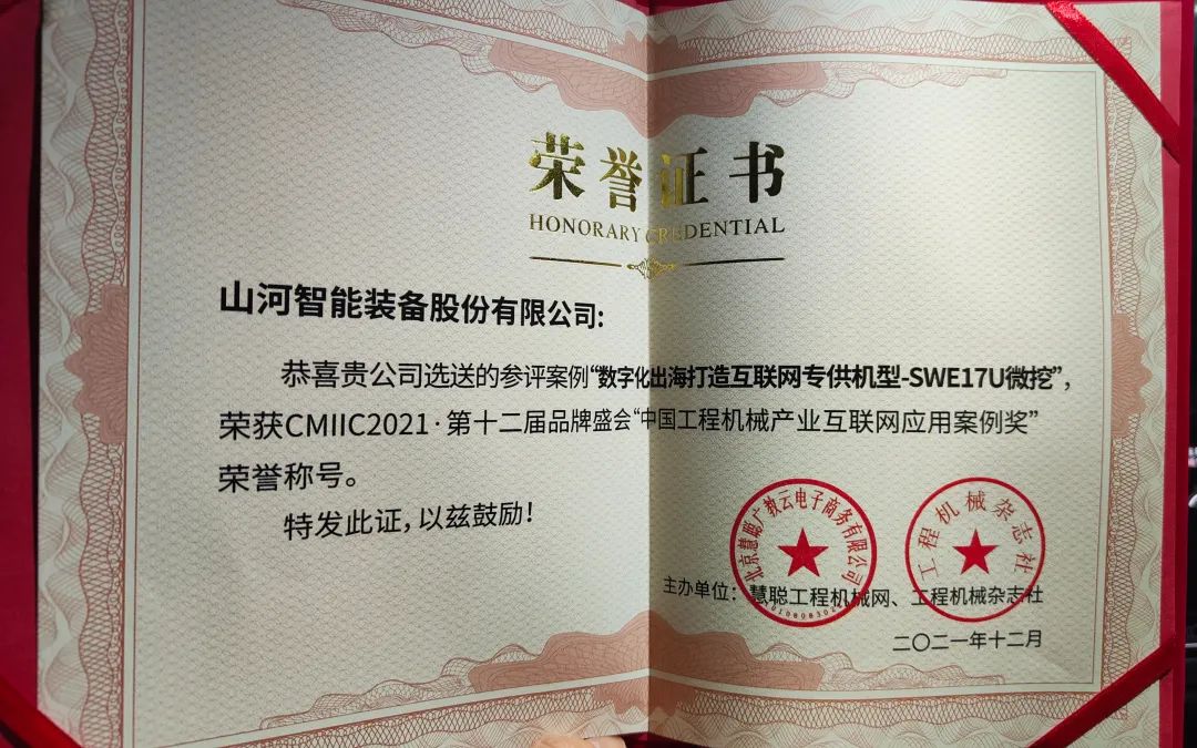 奖！奖！奖！皇家国际智能多个产品荣登2021年度工程机械明星产品榜