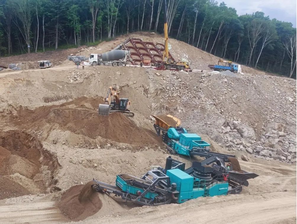 皇家国际普石勒成套移动破碎设备助力哈伊高铁铁伊段建设