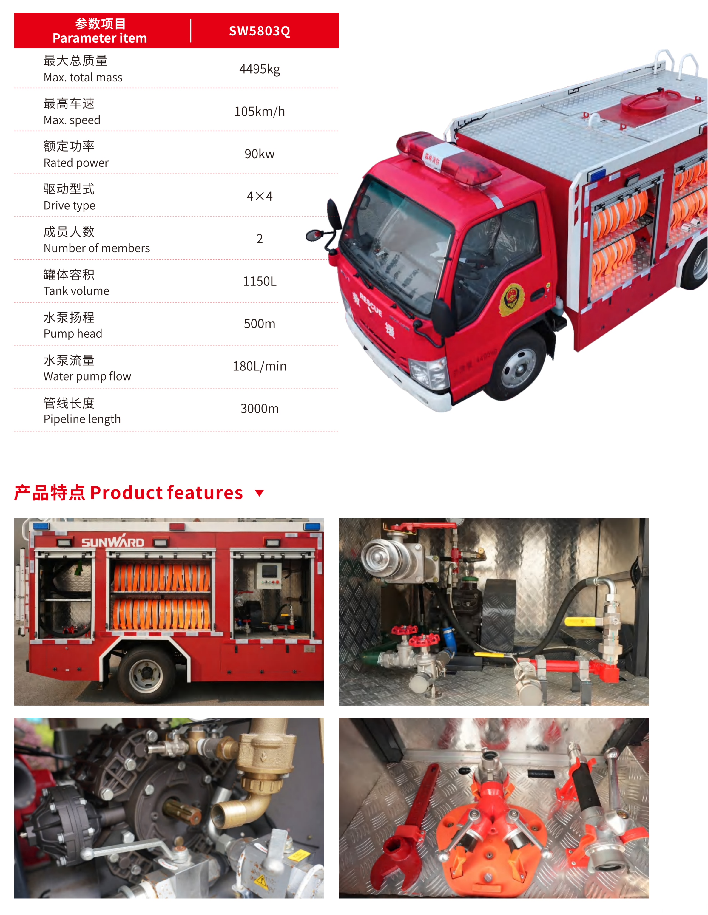 远程供水管线车